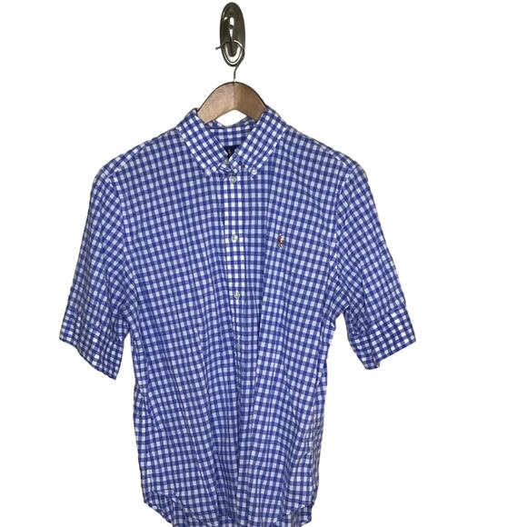 Ralph Lauren Tops - Ralph Lauren Womens Blue and White Button Down Top Size XL